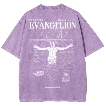 Neon Genesis Evangelion Unisex Fit Washed T-Shirt 2509001948