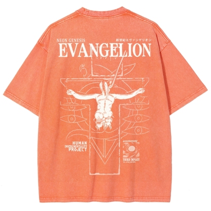 Neon Genesis Evangelion Unisex Fit Washed T-Shirt 2509001948