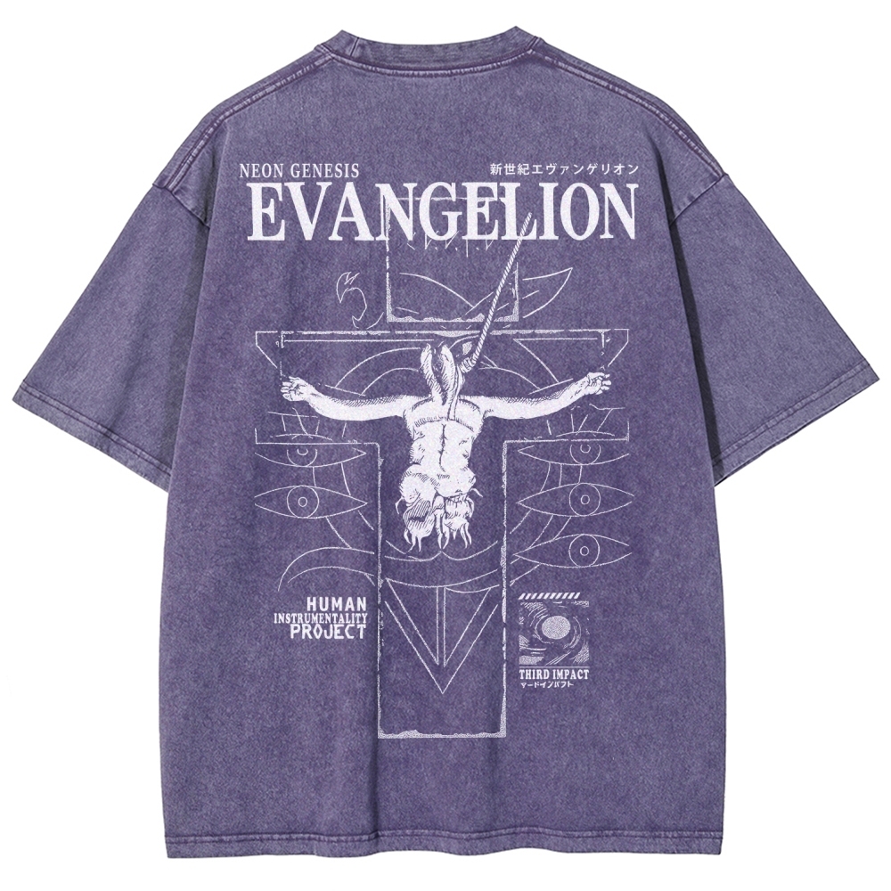 Neon Genesis Evangelion Unisex Fit Washed T-Shirt 2509001948