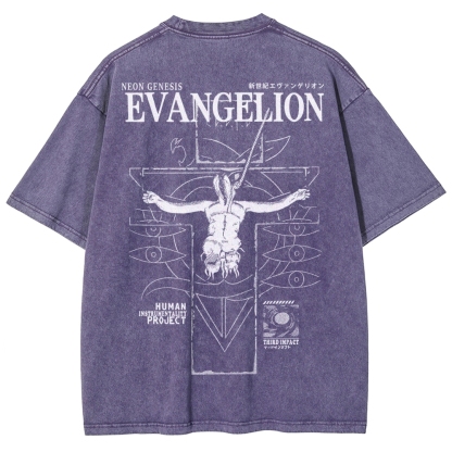 Neon Genesis Evangelion Unisex Fit Washed T-Shirt 2509001948
