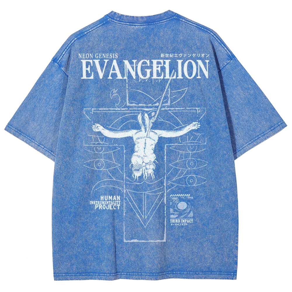 Neon Genesis Evangelion Unisex Fit Washed T-Shirt 2509001948