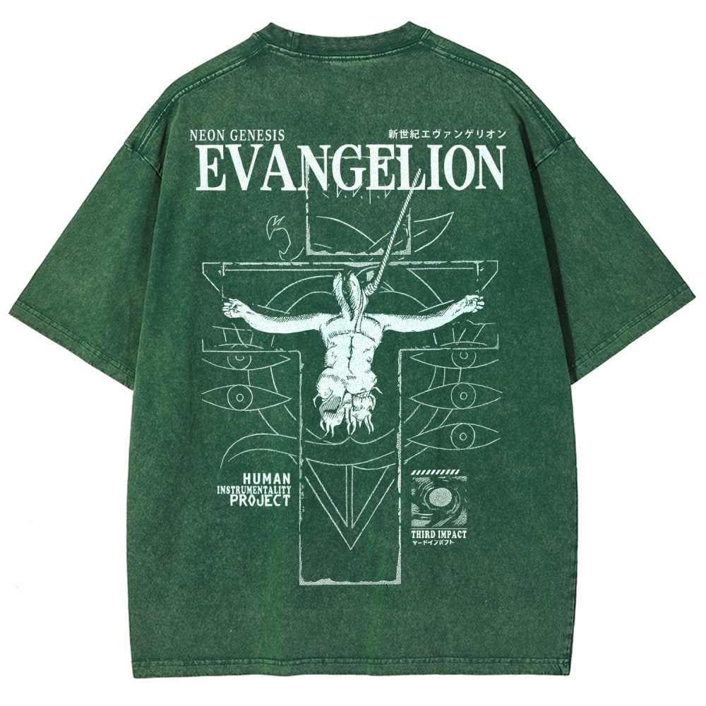 Neon Genesis Evangelion Unisex Fit Washed T-Shirt 2509001948