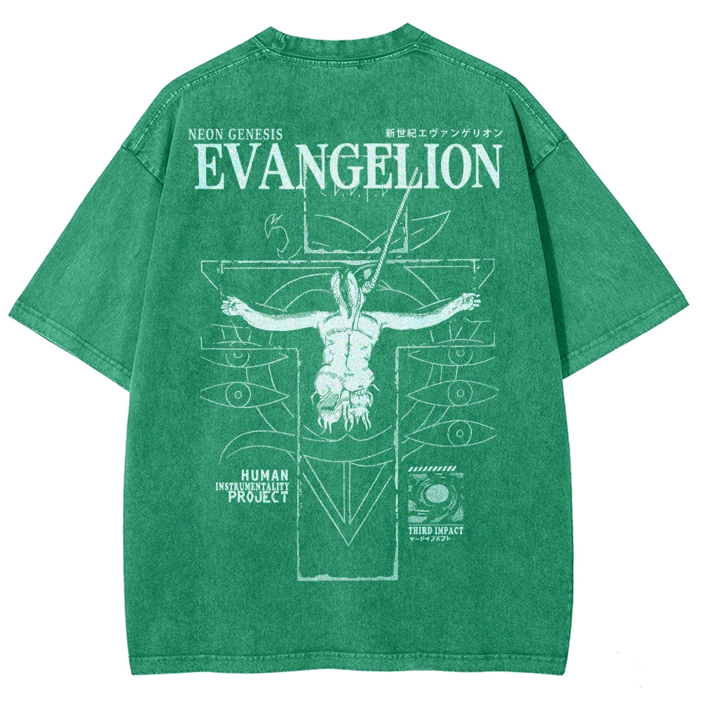 Neon Genesis Evangelion Unisex Fit Washed T-Shirt 2509001948