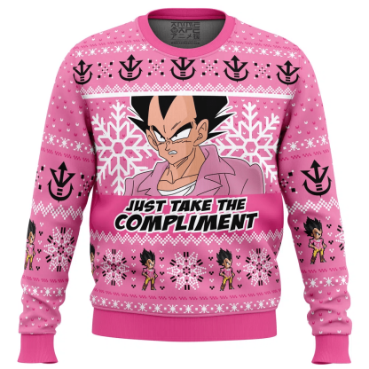 Compliment Vegeta Badman Dragon Ball Z Ugly Christmas Sweater