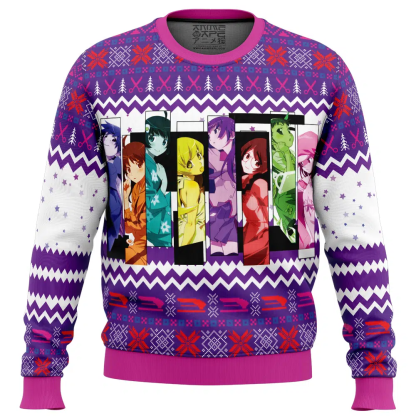 Monogatari Girls Bakemonogatari Ugly Christmas Sweater