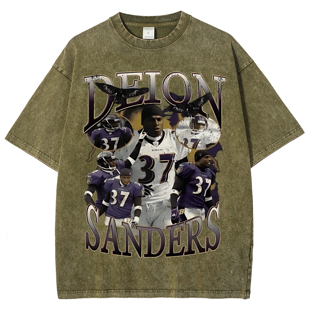 Unisex Fit Washed T-Shirt | Deion Sanders Ravens