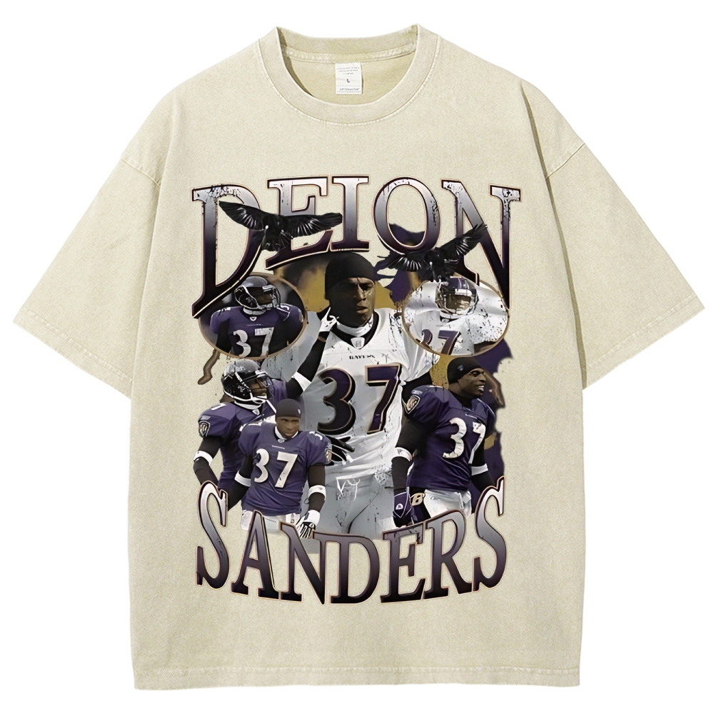 Unisex Fit Washed T-Shirt | Deion Sanders Ravens