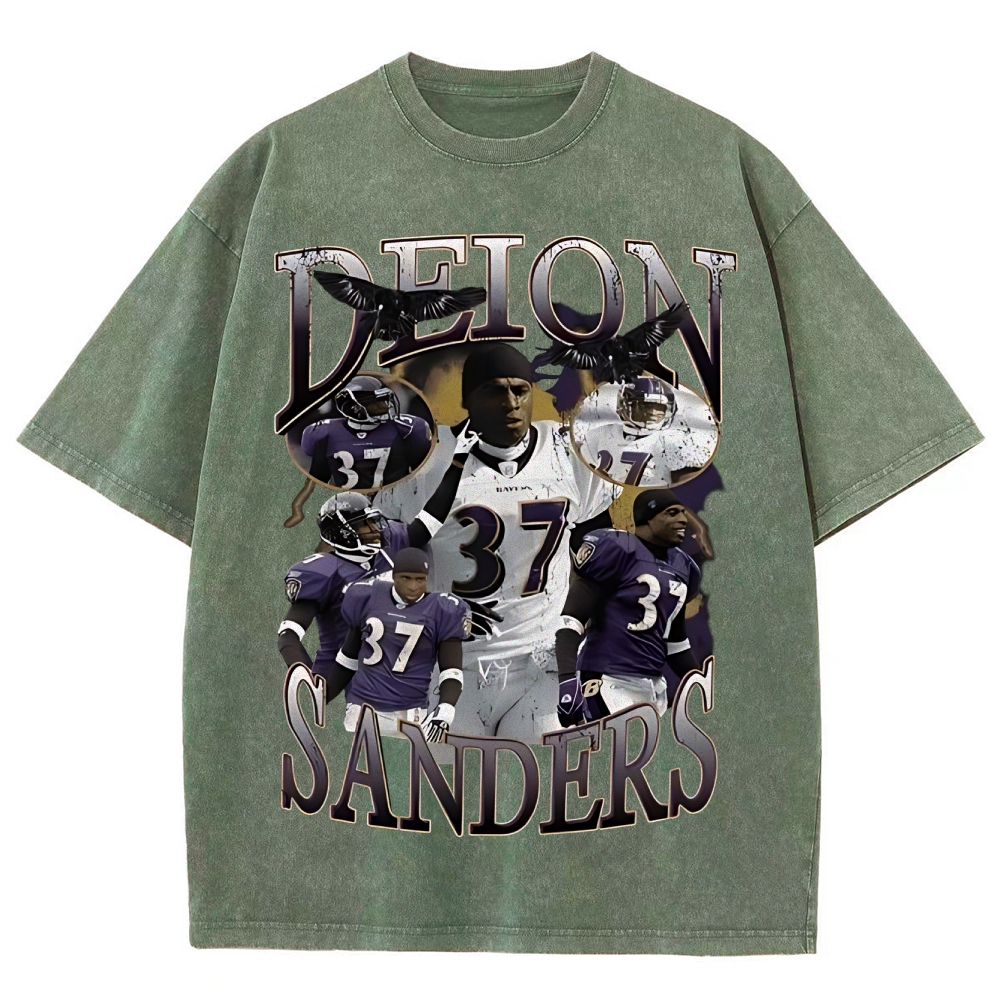 Unisex Fit Washed T-Shirt | Deion Sanders Ravens