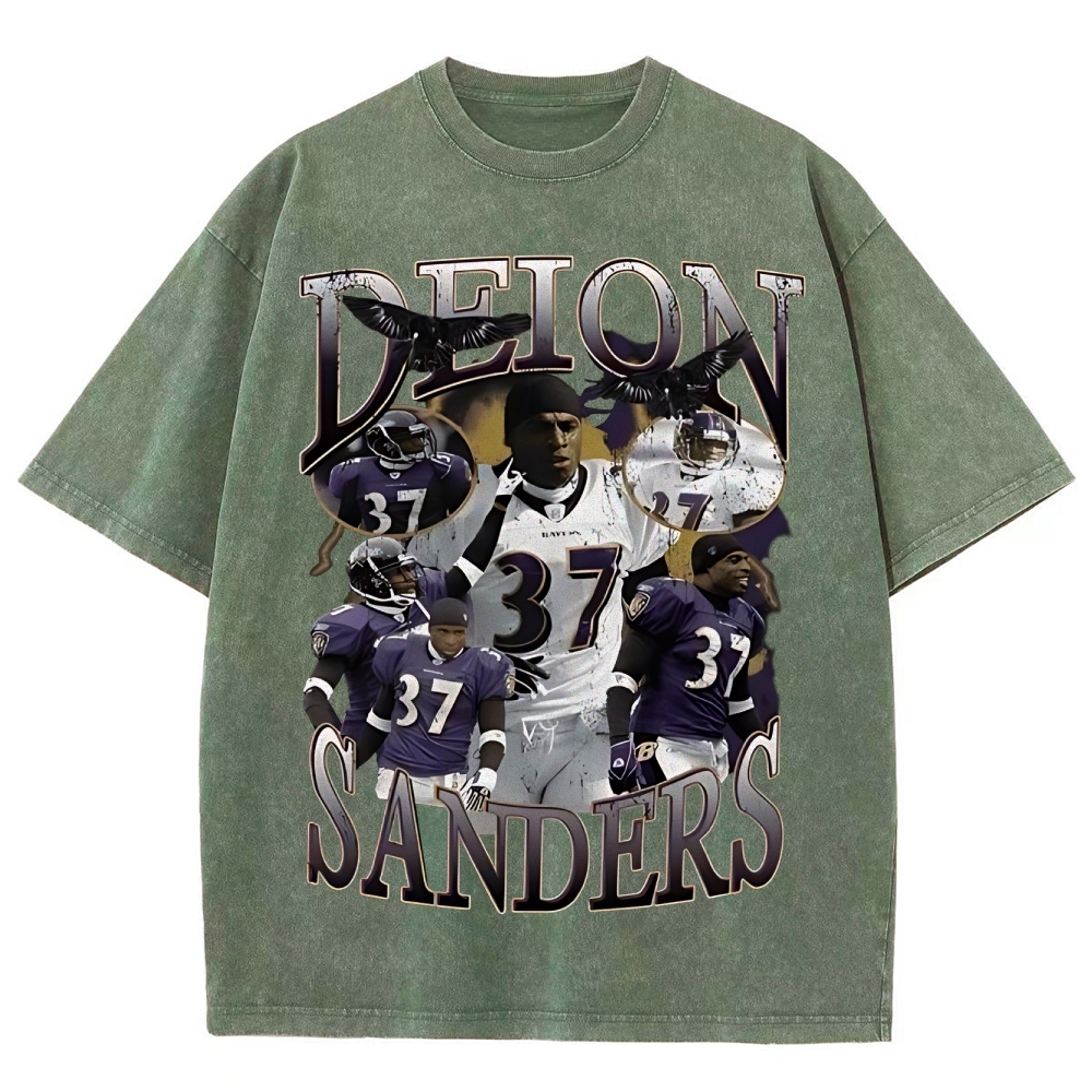 Unisex Fit Washed T-Shirt | Deion Sanders Ravens