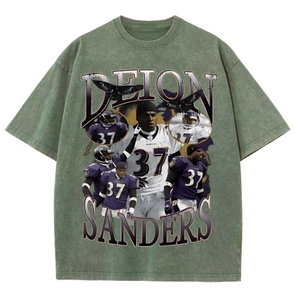Unisex Fit Washed T-Shirt | Deion Sanders Ravens