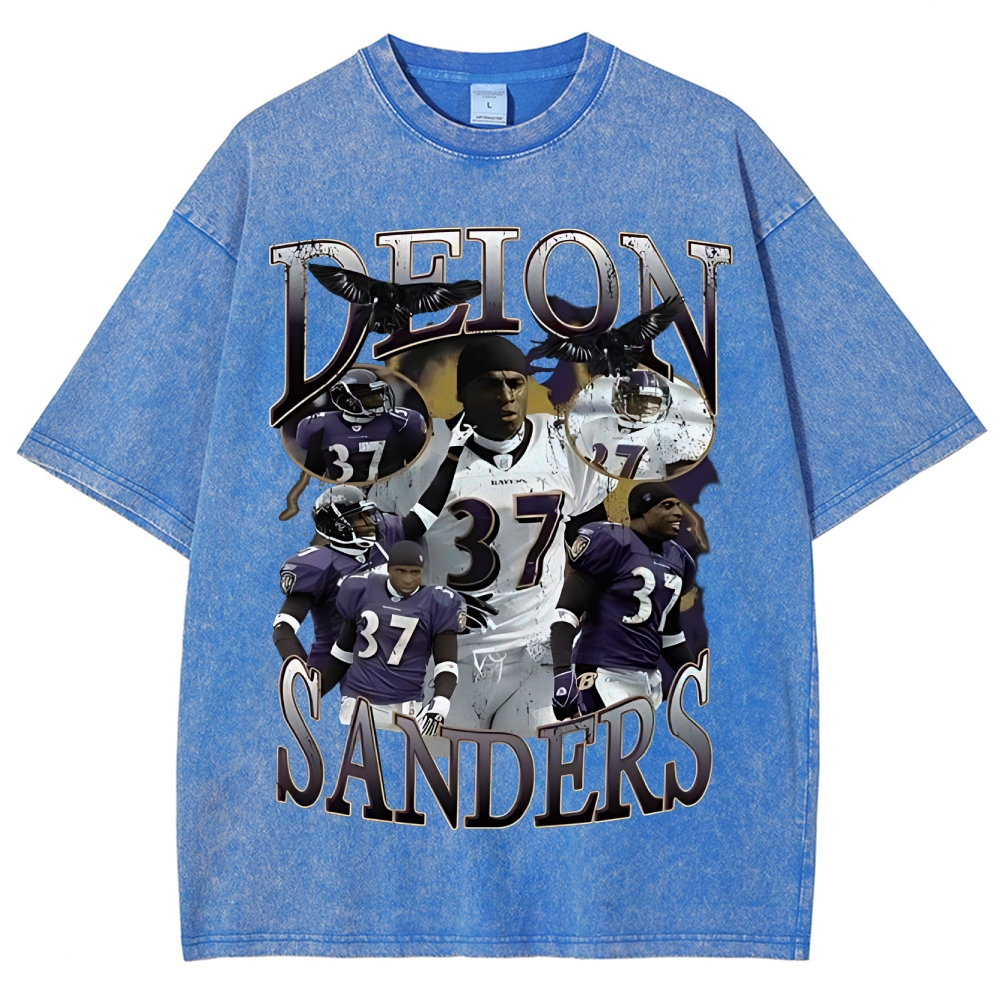 Unisex Fit Washed T-Shirt | Deion Sanders Ravens