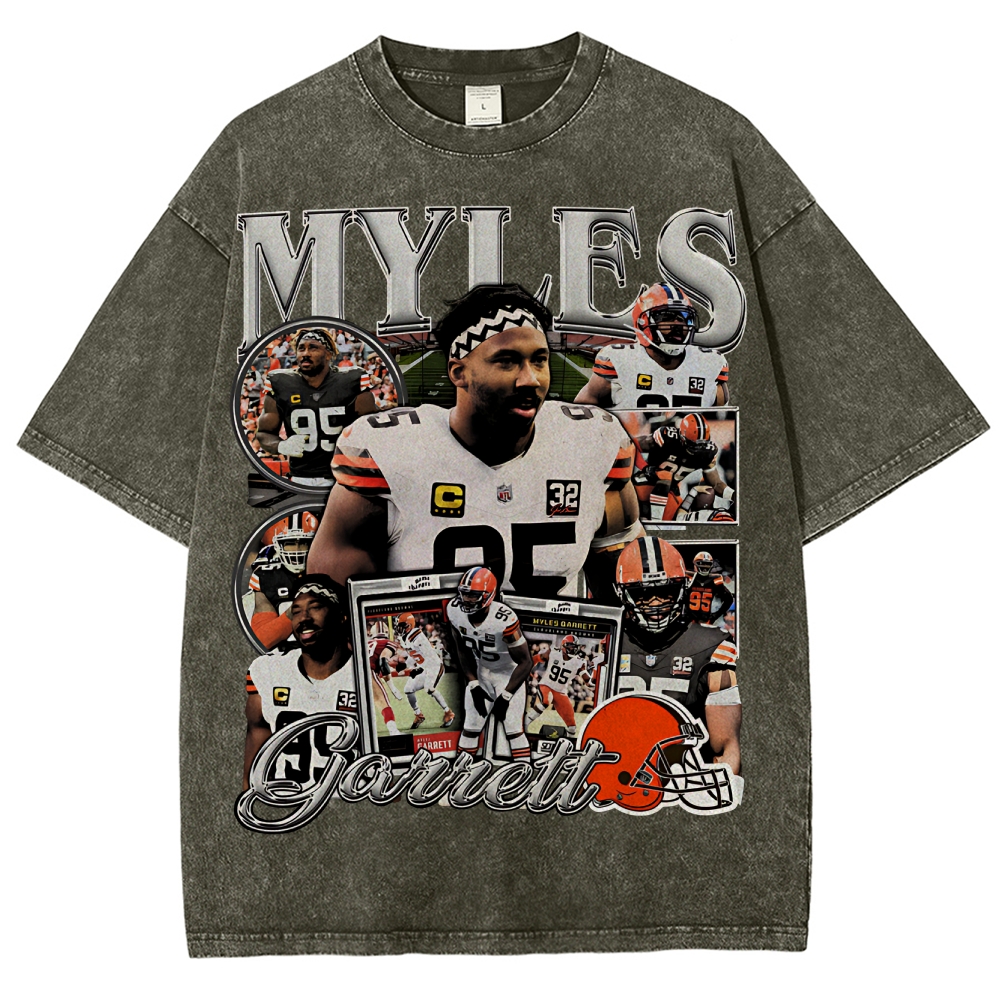 Myles Garrett | Unisex Fit Washed T-Shirt 