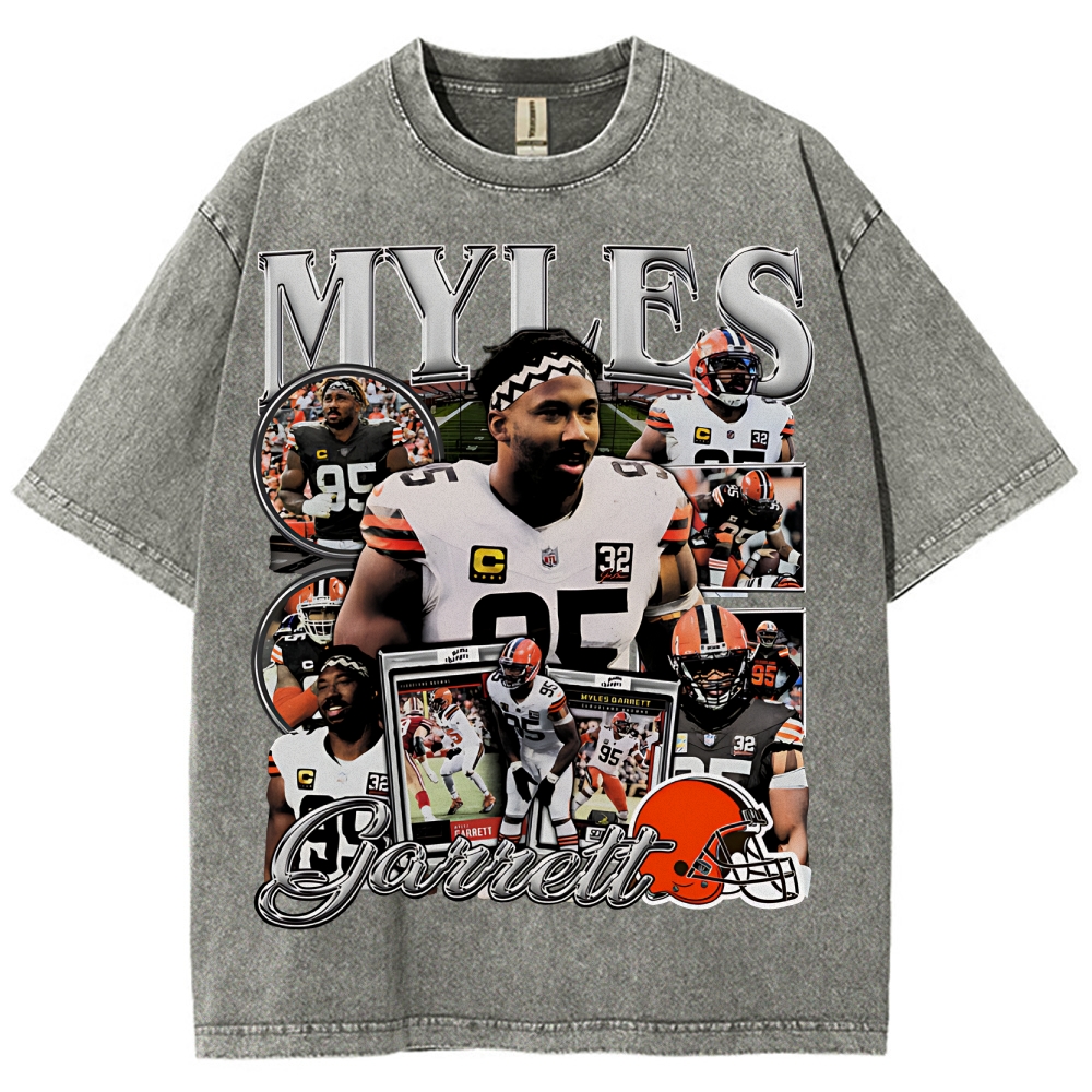 Myles Garrett | Unisex Fit Washed T-Shirt 