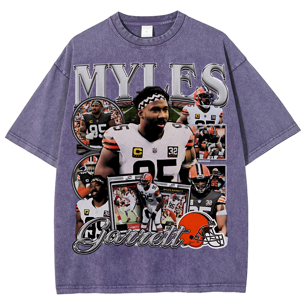 Myles Garrett | Unisex Fit Washed T-Shirt 
