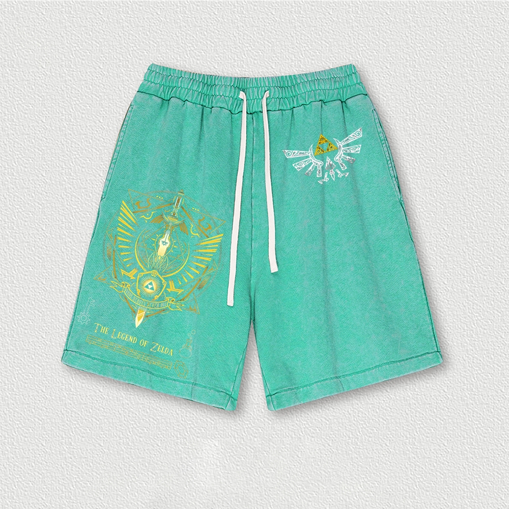 The Legend of Zelda  Washed Shorts Loose Sports Shorts