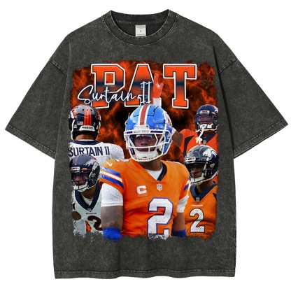 Pat Surtain  Unisex Fit Washed T-Shirt  
