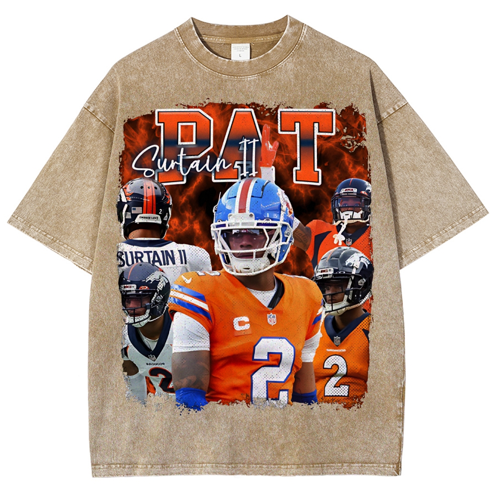 Pat Surtain  Unisex Fit Washed T-Shirt  