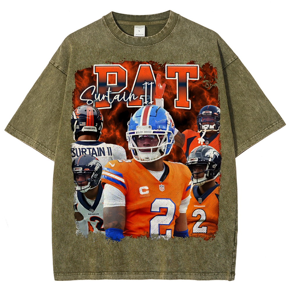 Pat Surtain  Unisex Fit Washed T-Shirt  