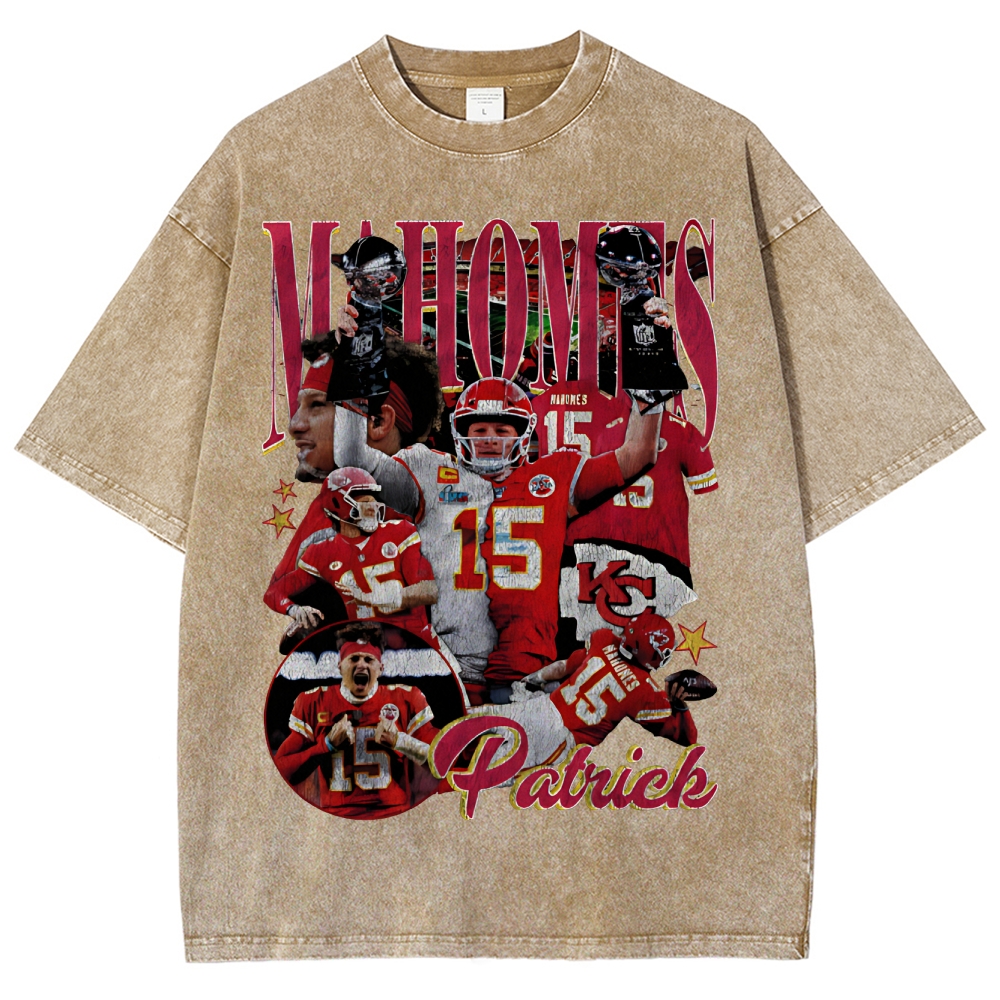 Patrick Mahomes KC Unisex Fit Washed T-Shirt  