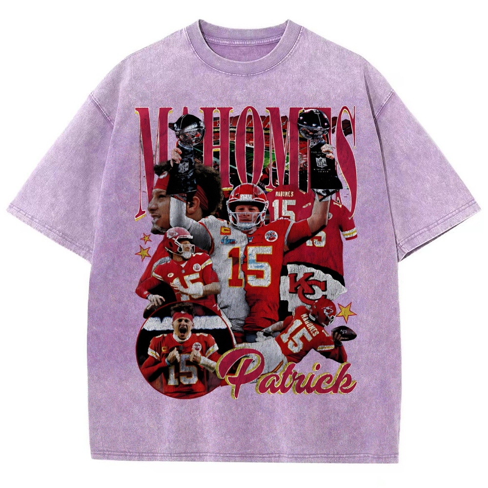 Patrick Mahomes KC Unisex Fit Washed T-Shirt  