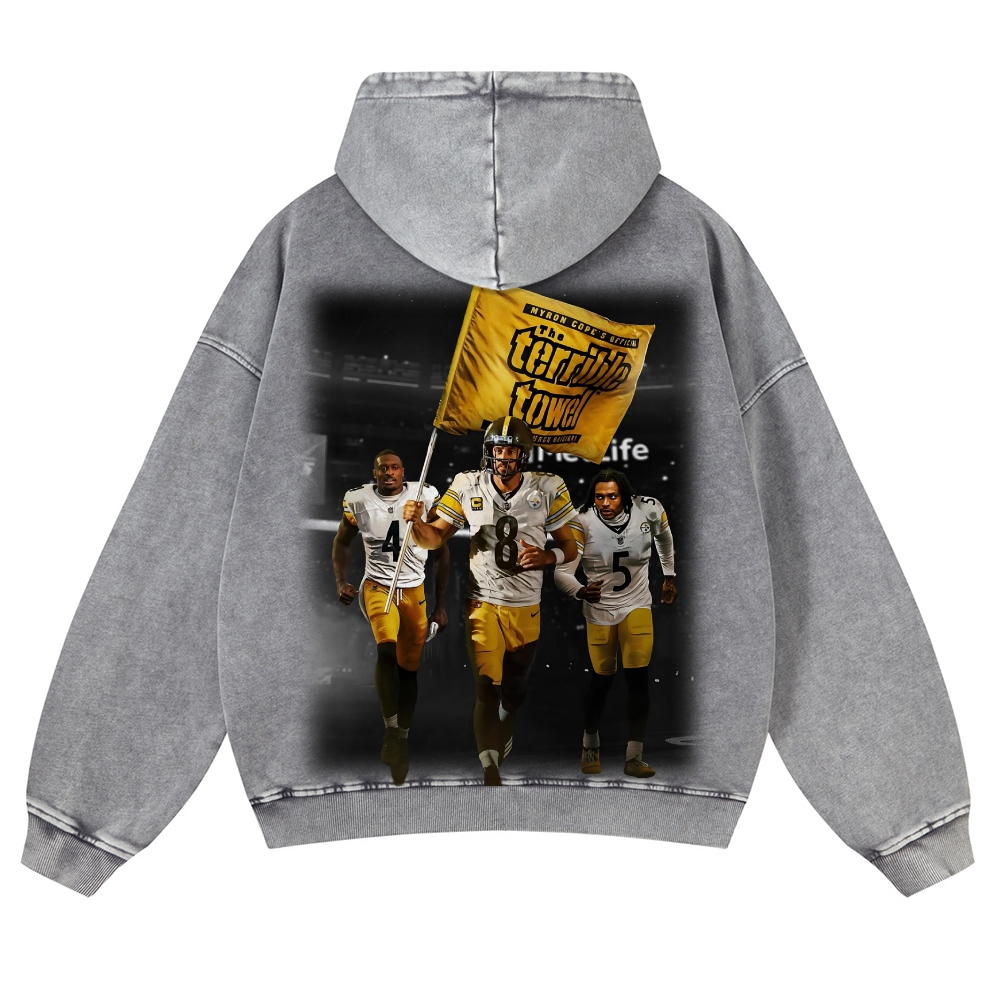 Pittsburgh Steelers Casual Washed Hoodie  