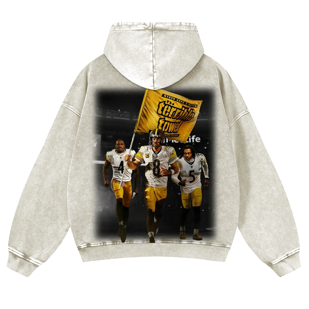 Pittsburgh Steelers Casual Washed Hoodie  