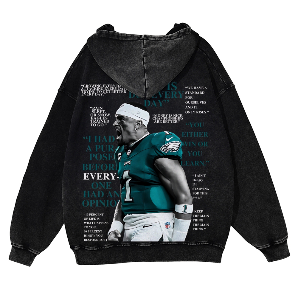 Jalen Hurts Casual Washed Hoodie  