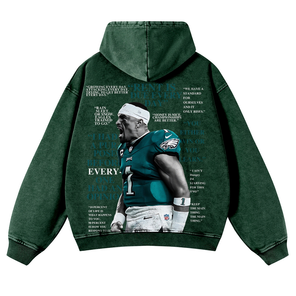 Jalen Hurts Casual Washed Hoodie  