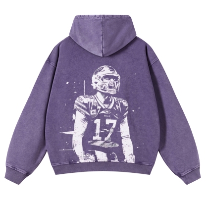 Josh Allen Casual Washed Hoodie  