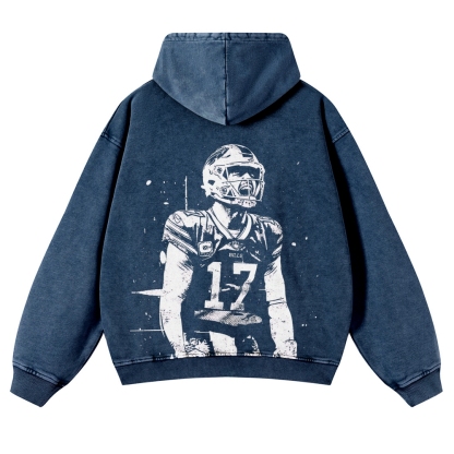 Josh Allen Casual Washed Hoodie  