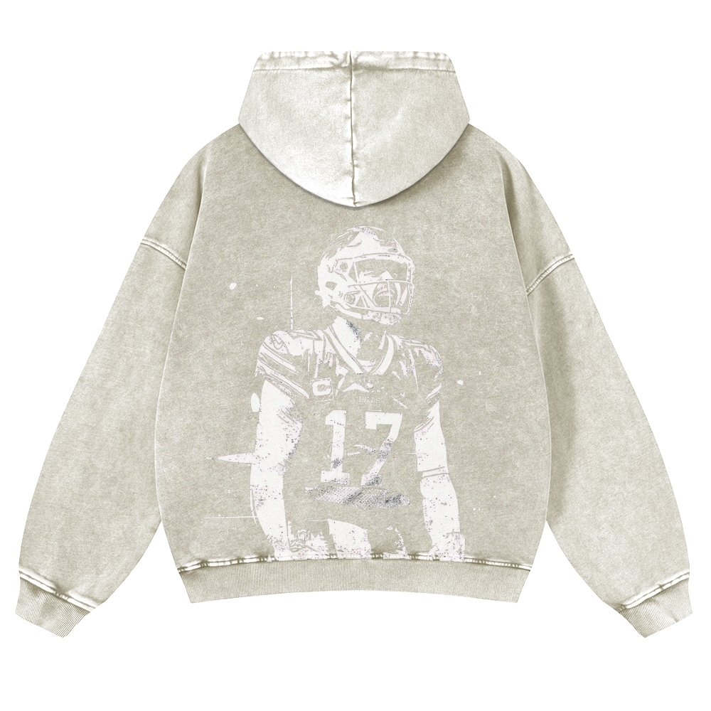 Josh Allen Casual Washed Hoodie  