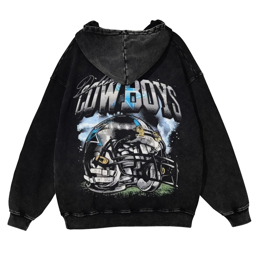 Cowboys Casual Washed Hoodie