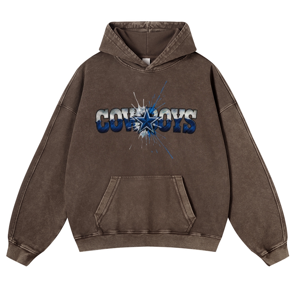 Cowboys Casual Washed Hoodie