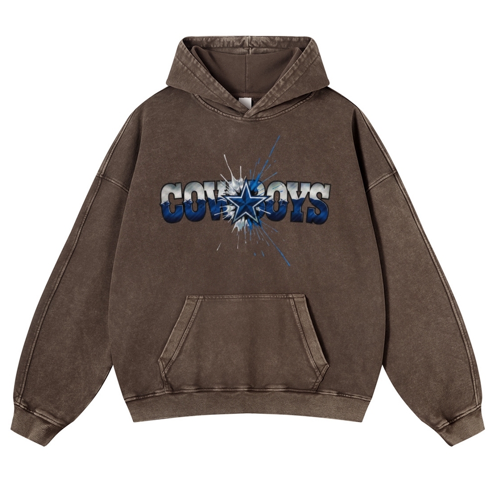 Cowboys Casual Washed Hoodie