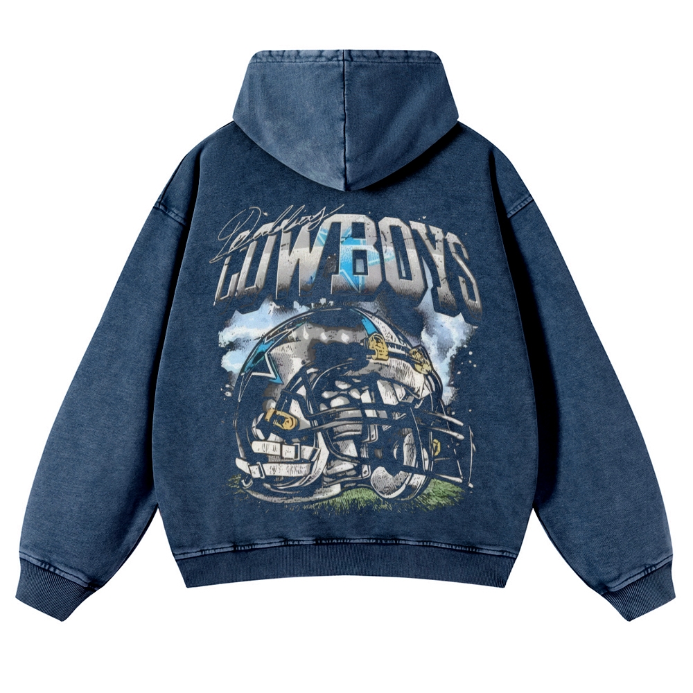Cowboys Casual Washed Hoodie