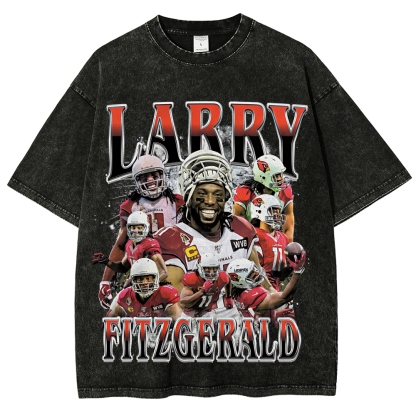 Unisex Fit Washed T-Shirt | Larry Fitzgerald