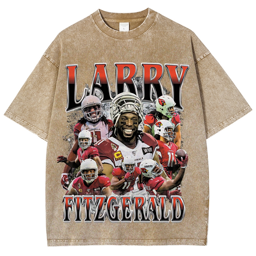 Unisex Fit Washed T-Shirt | Larry Fitzgerald