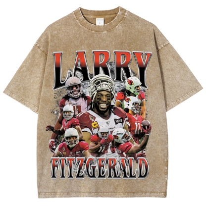 Unisex Fit Washed T-Shirt | Larry Fitzgerald