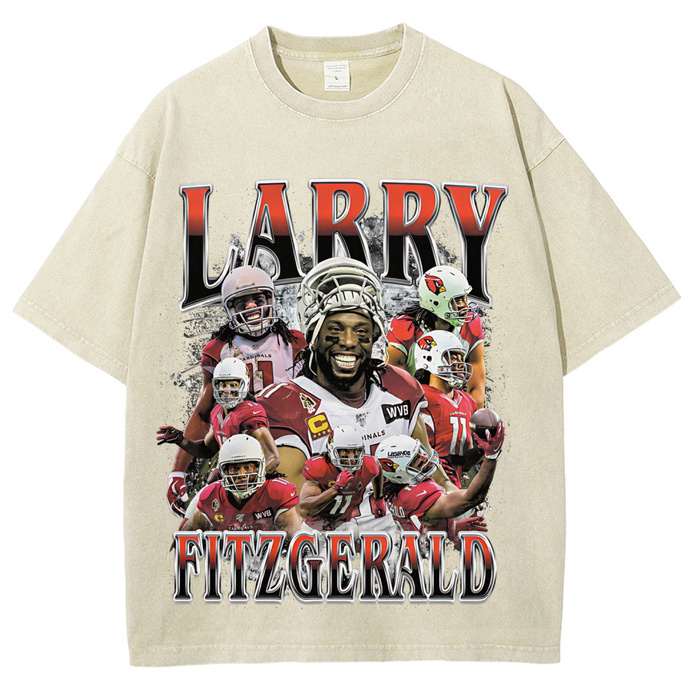 Unisex Fit Washed T-Shirt | Larry Fitzgerald