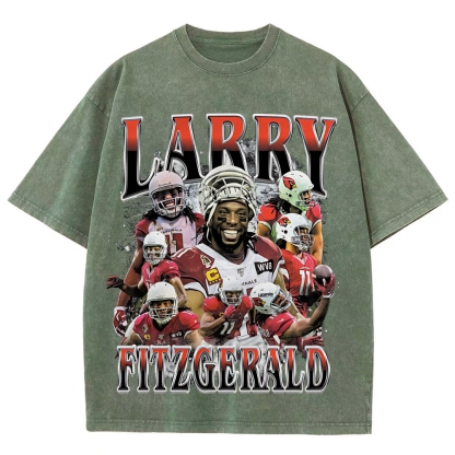 Unisex Fit Washed T-Shirt | Larry Fitzgerald