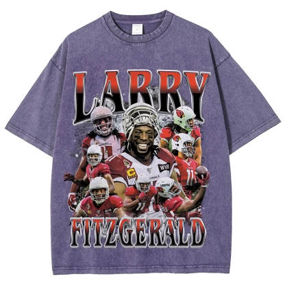 Unisex Fit Washed T-Shirt | Larry Fitzgerald