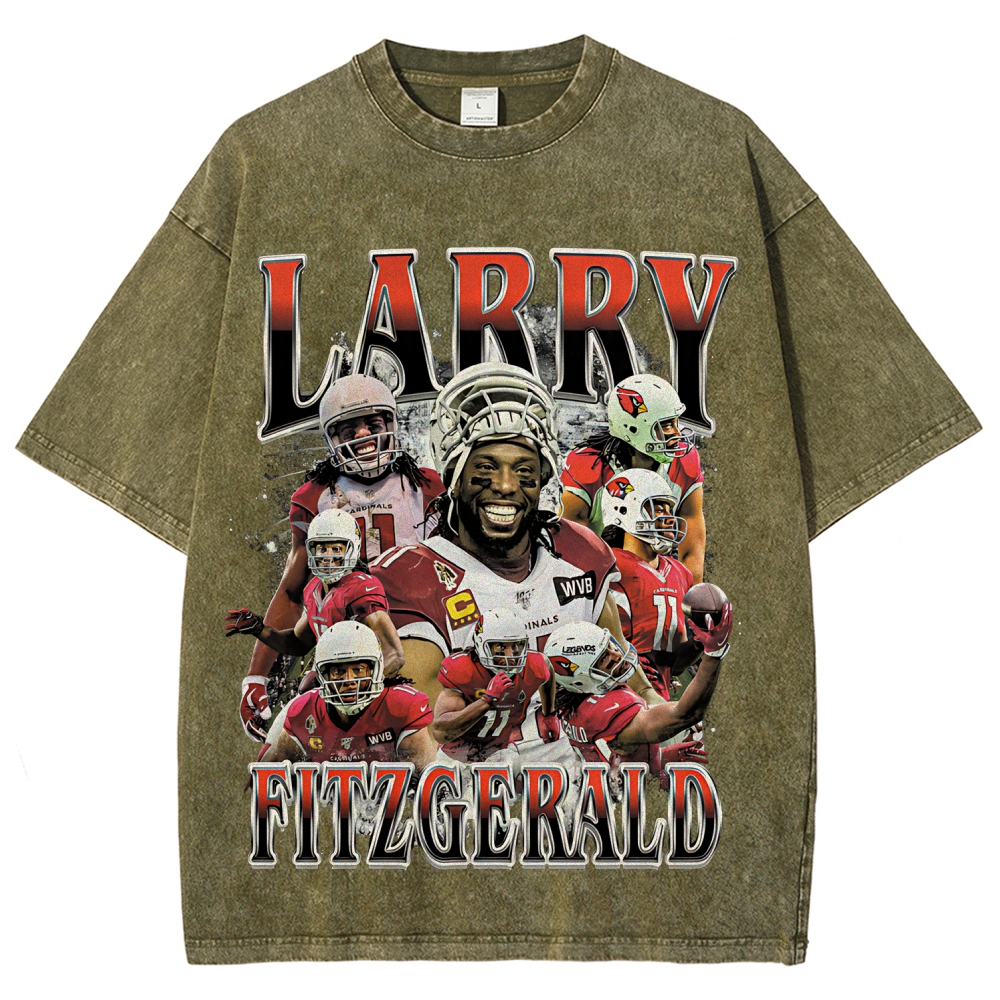 Unisex Fit Washed T-Shirt | Larry Fitzgerald