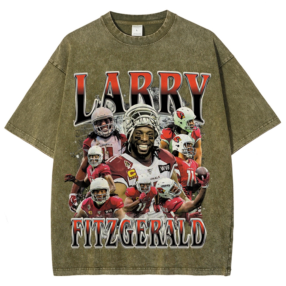 Unisex Fit Washed T-Shirt | Larry Fitzgerald