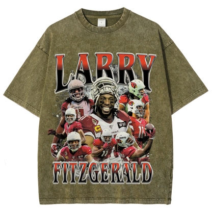 Unisex Fit Washed T-Shirt | Larry Fitzgerald