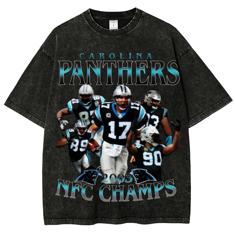 Unisex Fit Washed T-Shirt | Carolina Panthers