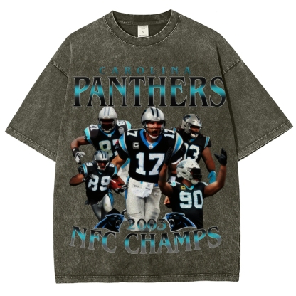 Unisex Fit Washed T-Shirt | Carolina Panthers
