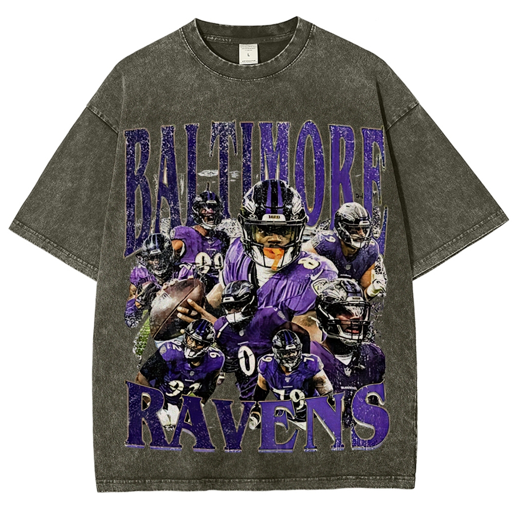 Unisex Fit Washed T-Shirt | Baltimore Ravens 