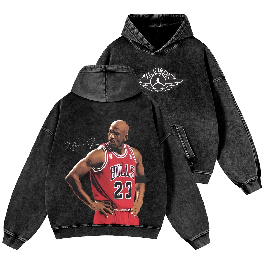 Michael Jordan | Unisex Casual Printed Double-sided Washed Hoodie