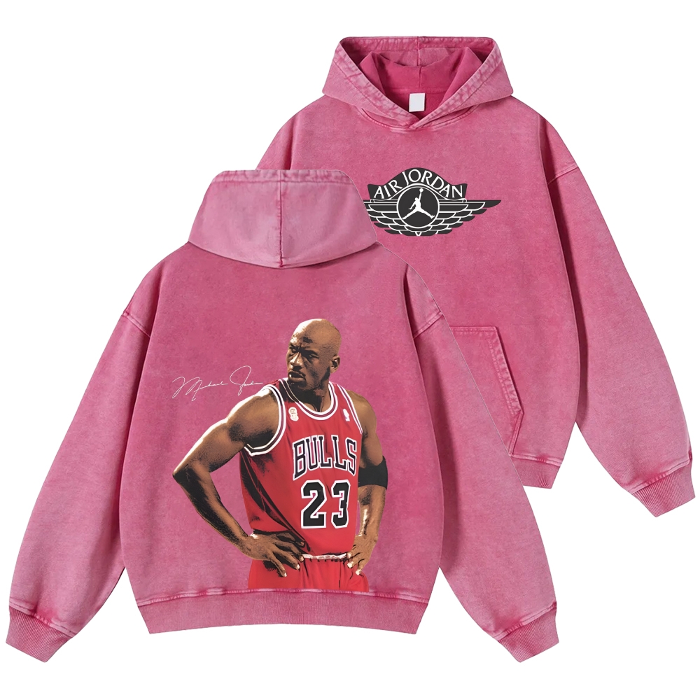 Michael Jordan | Unisex Casual Printed Double-sided Washed Hoodie