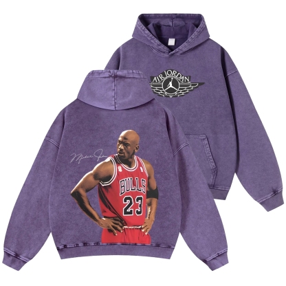 Michael Jordan | Unisex Casual Printed Double-sided Washed Hoodie